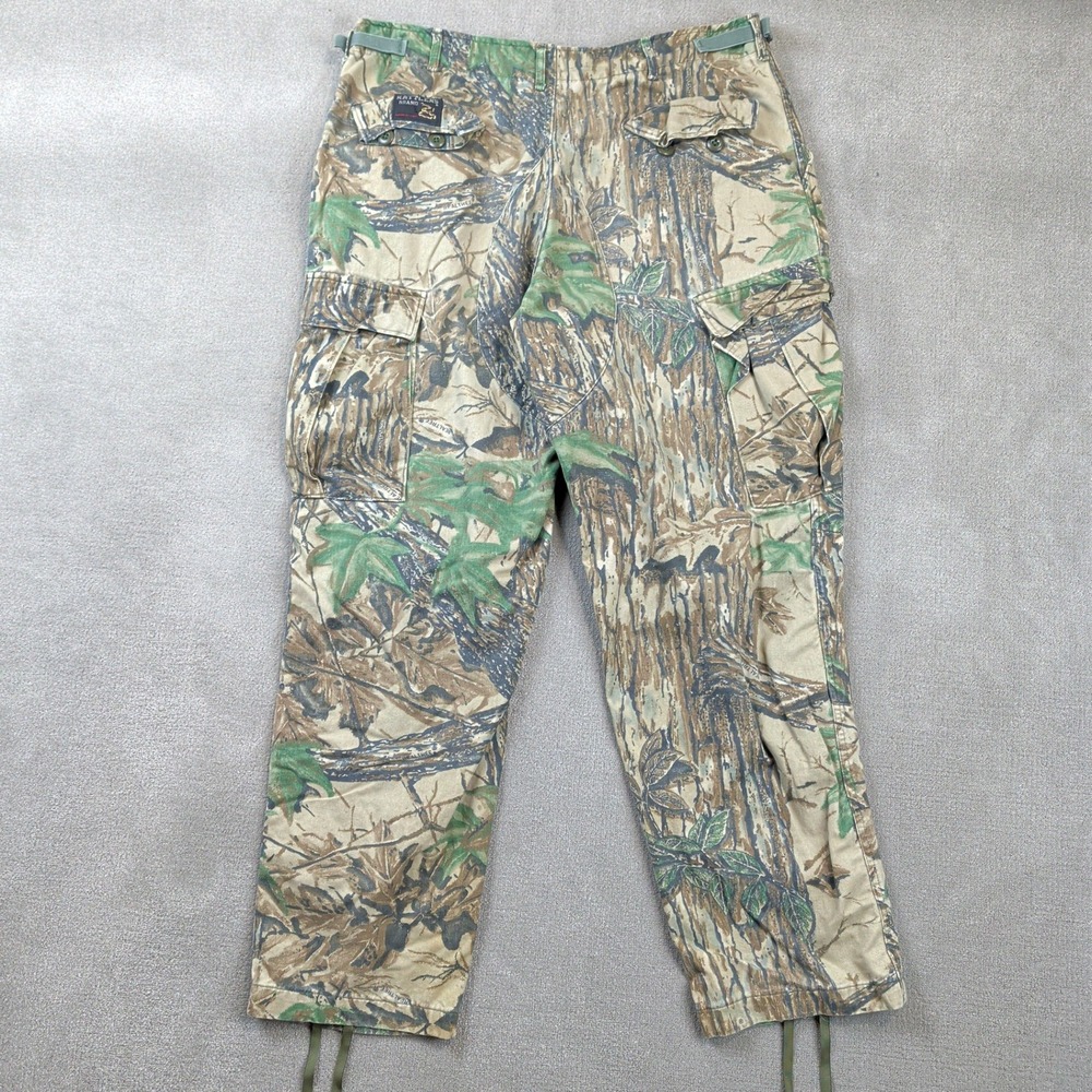 Rattlers Brand Size L Mens Realtree Camo Cargo Pants Made in USA Cotton Hunting - Picture 5 of 10